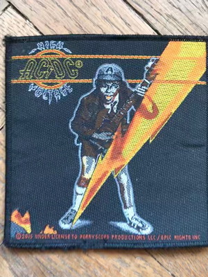 AC/DC High Voltage patch sewn like new, Bon Scott, vintage