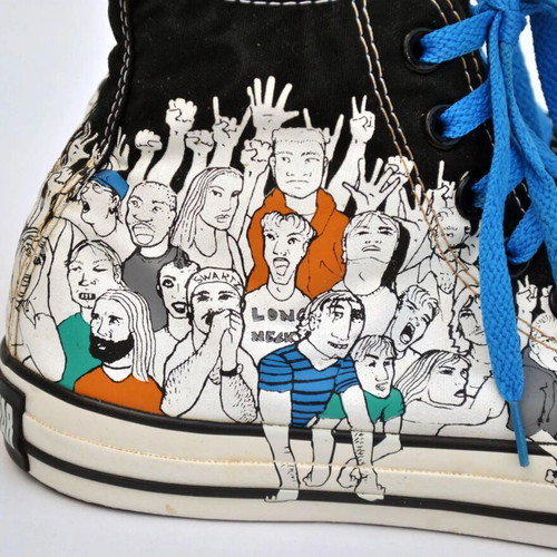 Vintage Converse All Star Chuck Taylor Graffiti Long Neck sneakers size 40