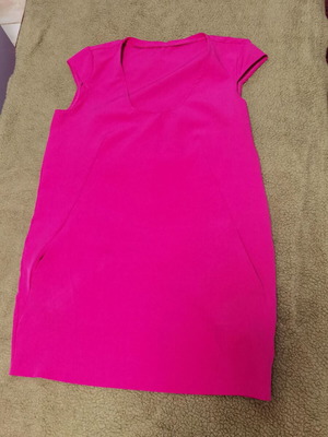 Pink cyclamen women's blouse tunic like new, size L