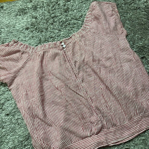 BSB women's striped blouse with embroidery used, size S