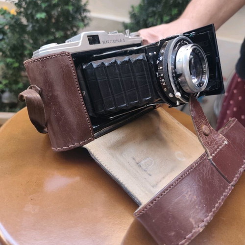 Ercona II camera used with leather case