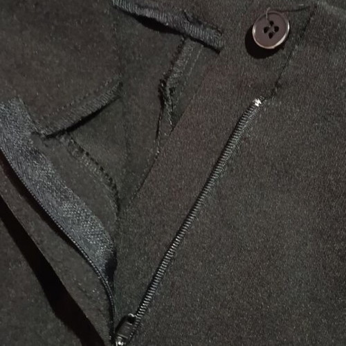Gianni Rodini black flare pants with side slits and rhinestones