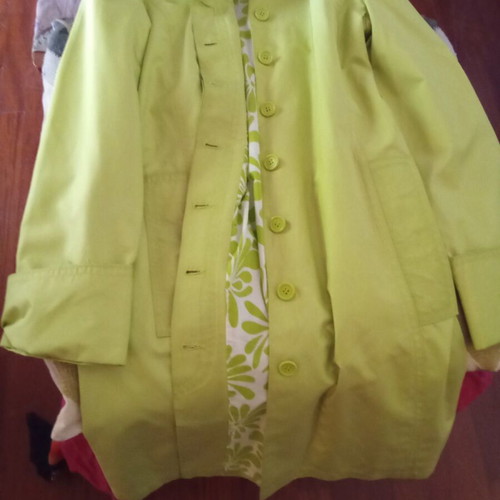 Light green thin coat like new