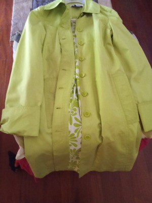 Light green thin coat like new
