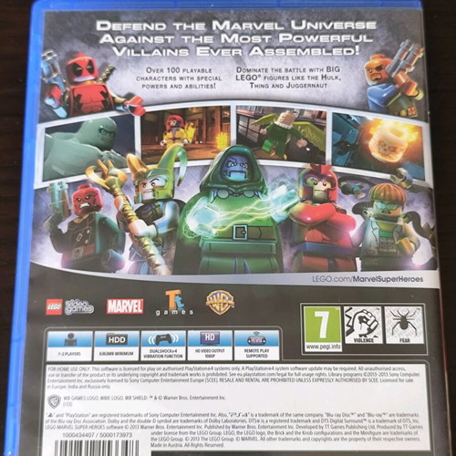 Lego Marvel Super Heroes PS4 like new, complete CIB