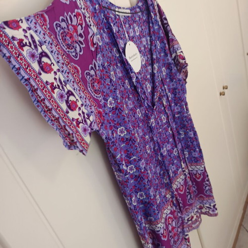 One-piece shorts purple with prints size XXL new