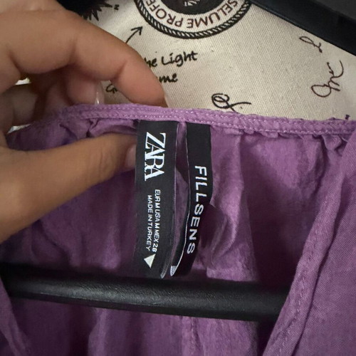 Zara dress like new, thin and light fabric, purple, size M