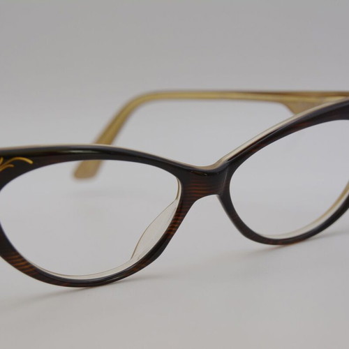 Jessica Roger Rabbit 2 Vintage Eyeglasses Brown Hand Crafted in Italy, new