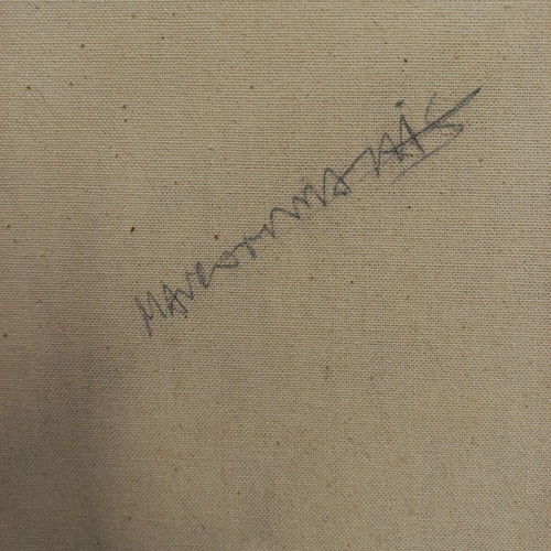 Painting by N. Mavrommatis like new, charcoal on canvas