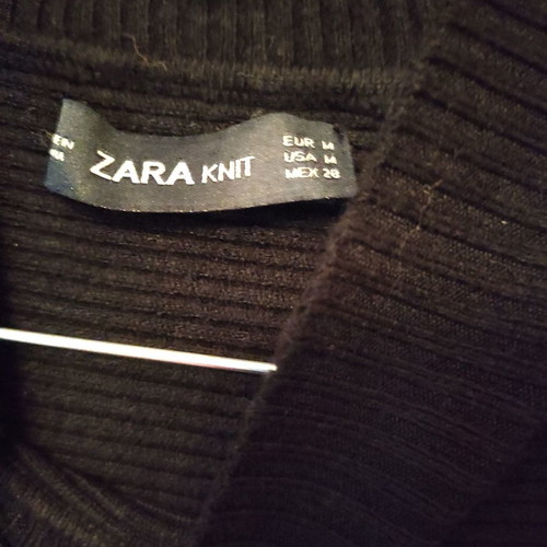Zara knitted sweater new, black, bat sleeve, size M