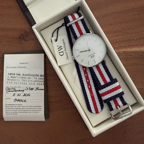 Daniel Wellington Classic Canterbury watch silver 36 mm new