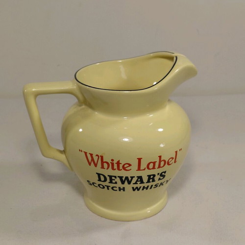Dewar's White Label ceramic jug used, vintage