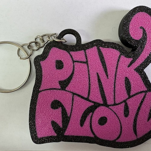 Pink Floyd 3D Printed Keychain new, black and pink