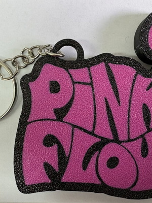 Pink Floyd 3D Printed Keychain new, black and pink