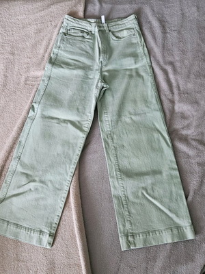 Weekday crop pants used, light green, size S