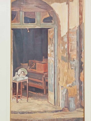 Ach. Aivazoglou Oil Painting on Canvas like new, Green Line Cyprus