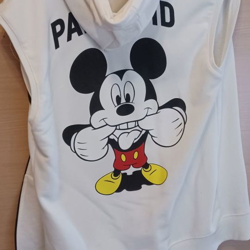 Sleeveless jacket small men's with Mickey Mouse print