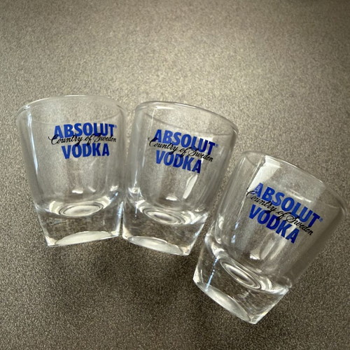 Absolut shot glasses, pack of 9, 2 types