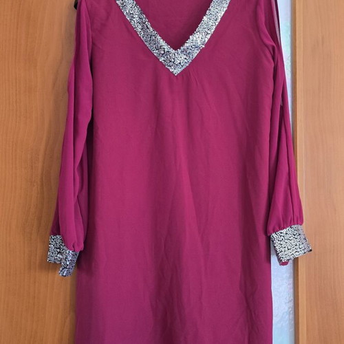 Dress size S like new, red and silver