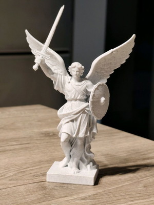 3D Printed Άγαλμα Αρχάγγελος Μιχαήλ Καινούργιο με Μαρμάρινη Όψη