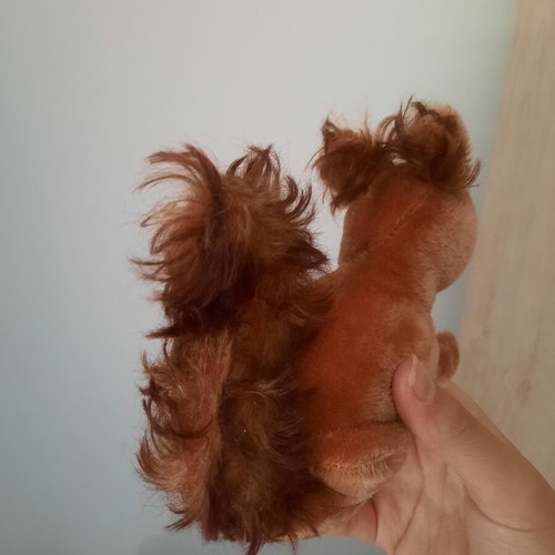 Hermann Teddy Original mohair squirrel plush toy, vintage