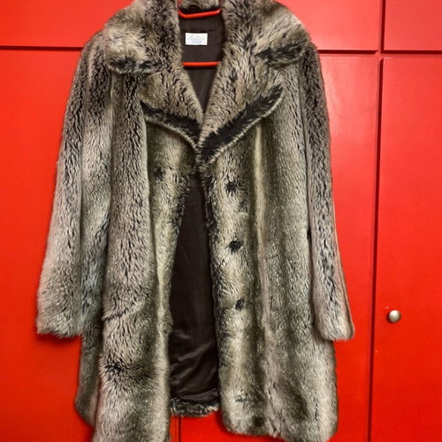 Raxevksy Exclusive women's faux fur like new, gray and beige, size L-XL