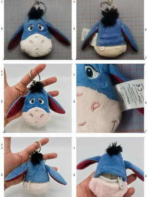 Eeyore plush keychain wallet Disney Store new
