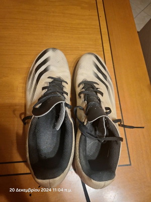 Adidas Ανδρικά Ποδοσφαιρικά Παπούτσια Μεταχειρισμένα Άσπρα και Γκρι