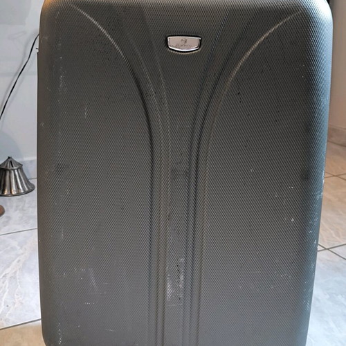 Hard suitcase gray used, dimensions 40x24x40cm, brand ENIMENT