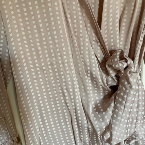 Lynne Mini Wrap Dress Like New Nude Pink Geometric Print