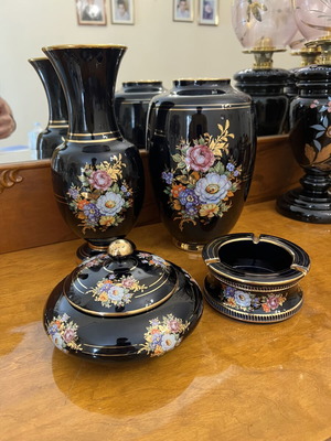 Vintage Spyropoulos Porcelain Set handmade with 24K gold