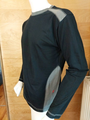 Engelbert Strauss men's long-sleeve cotton shirt medium like new, black gray