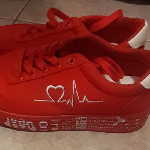 Shein women's sneakers used, size 39, red