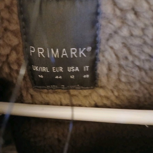 Primark Aviator Jacket new, grey with fur lining, size L
