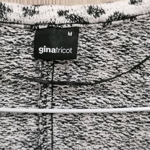 Ginatricot black and white cardigan, size M