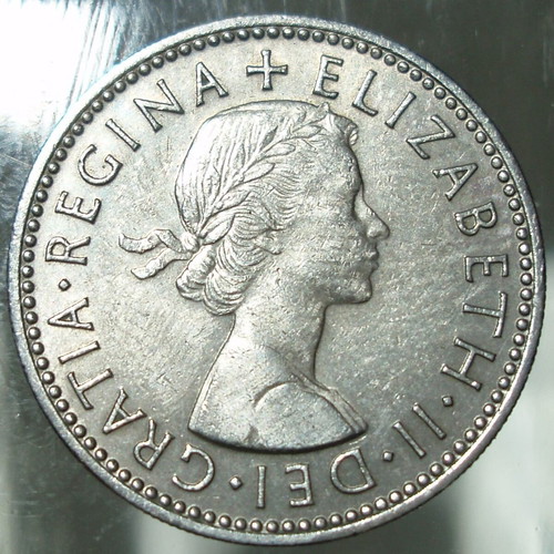 1 Shilling coin used, lot of 3, United Kingdom 1954-59