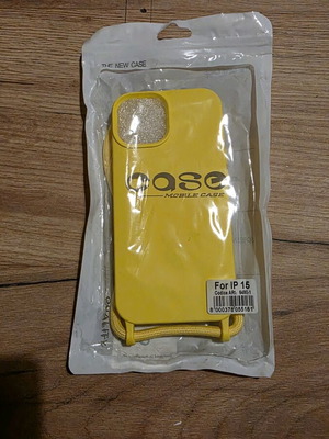 Iphone 15 case with lanyard new, yellow