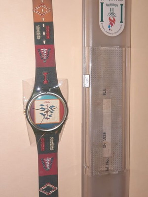 Olympic watch Atlanta 1996 NOC used with embroidered strap