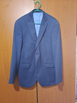 Ανδρικό κουστούμι Master Tailor μπλε μεταχειρισμένο, σακάκι και παντελόνι