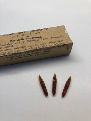 Γυάλινη μύτη πένας γερμανική 1925 καινούργια, άθικτη