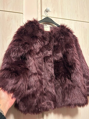 Burgundy Fur Pink Woman like new