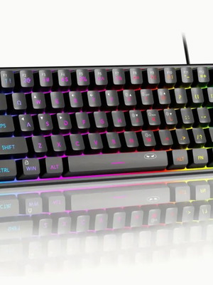 Πληκτρολόγιο gaming/γραφείου Mini 60%, Αδιάβροχο-Συμπαγές πληκτρολόγιο-Για Windows/Mac/Laptop