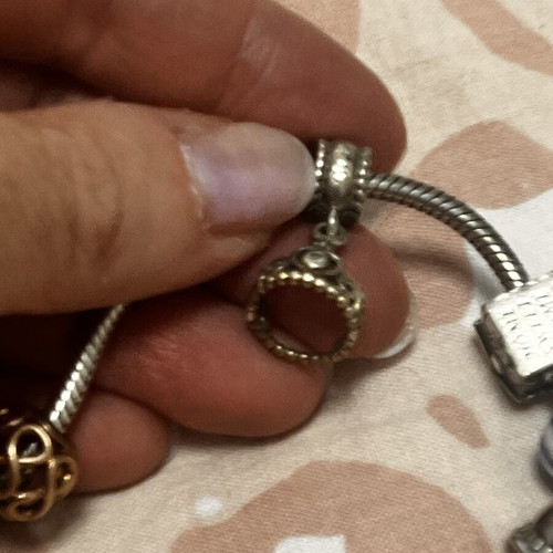Pandora charm crown princess sterling silver 925 used