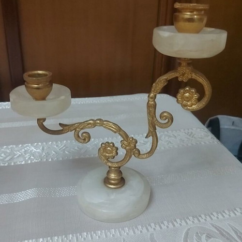 Decorative candlesticks set of 2 like new