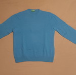 Benetton lightweight wool sweater medium turquoise like new
