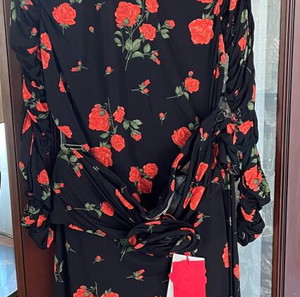 Magda Butrym x H&M ново, рокля И легинси с рози, xxl и xl, РЕДКОВРЕДНО НАМЕРЕНИЕ, продават се заедно!