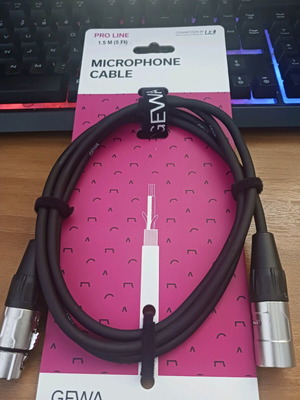 Καλώδιο Proline Microphone 1,5μ καινούργιο