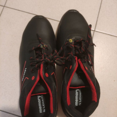 Lemaitre Work Shoes Size 43 New Black Red