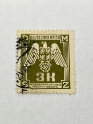 Bohemia and Moravia 1943 Stamp like new, imperial eagle and swastika