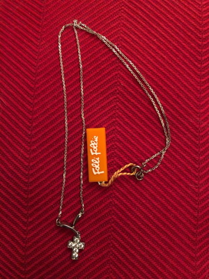 Folli Follie silver cross pendant new